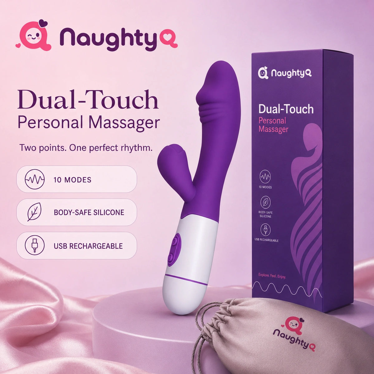 Taraang Dual-Touch Rechargeable Personal Massager