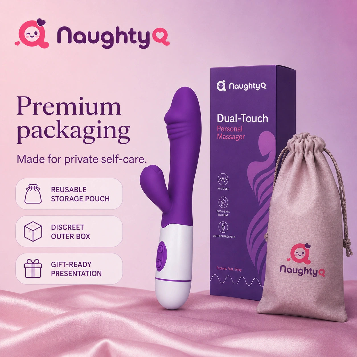 Taraang Dual-Touch Rechargeable Personal Massager