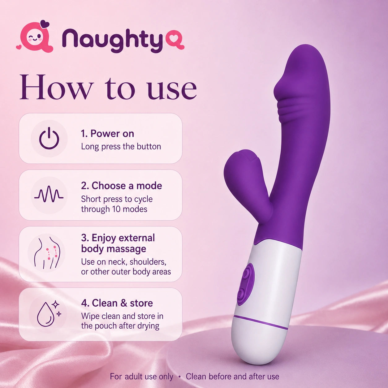 Taraang Dual-Touch Rechargeable Personal Massager