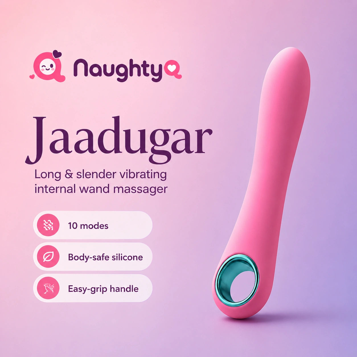 Jaadugar Slim Rechargeable Personal Wand Massager
