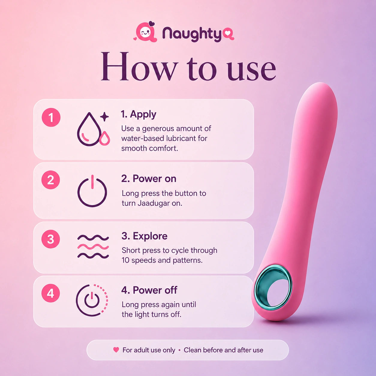 Jaadugar Slim Rechargeable Personal Wand Massager
